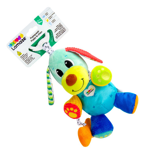 Juguete Interactivo Cachorro Pupsqueak Multicolor Lamaze Color Turquesa