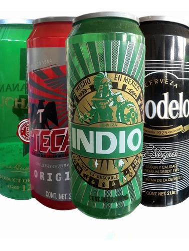 3 Vaso Cilindro Gigante En Forma De Lata De Cerveza 2 L