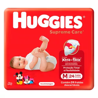 Fraldas Huggies Supreme Care M 24 u