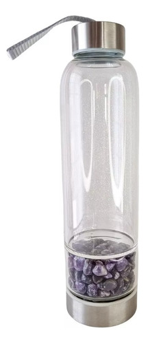 Botella Agua Cuarzo Amatista Gemoterapia Elixir Cristal