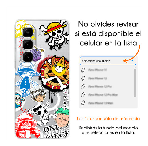 Funda Para Infinix Patrón One Piece Mugiwaras Anime Case One Piece Hot 50i