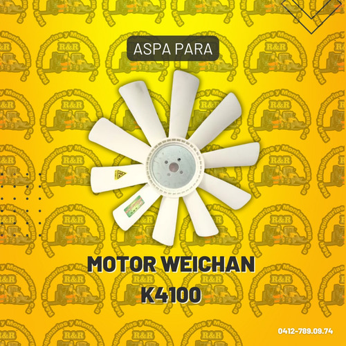 Aspa Para Motor Weichan K4100