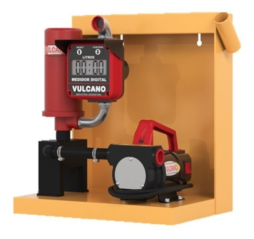 Imagen 1 de 4 de Electrobomba 12v Vulcano P/diesel Con Filtro Y Cuenta Litros