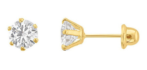 Imagen 1 de 1 de Broquel Circonia R. 5mm Tg Oro 10k - 1499
