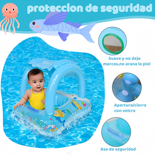 Niño,bebé Seguridad Arohinchable Salvavidas,aro Natación Asa