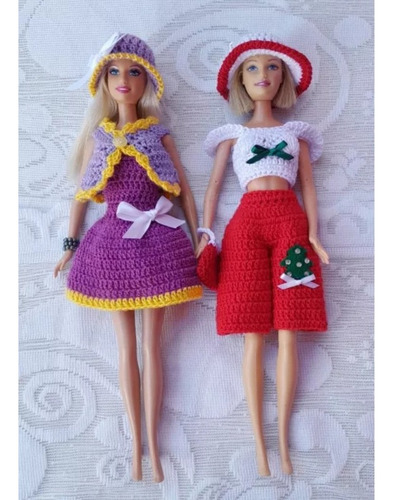 Ropa Para Muñeca Barbie Tejida A Crochet