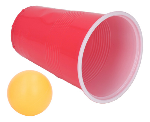 Kit De Jogo Beer Pong, 24 Peças De Plástico Pp, Copos Descar