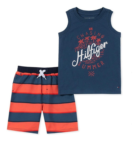 Conjunto Tommy Hilfiger Bebe Musculosa Short 2 Piezas 