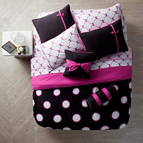 Juego Completo De Cama En Bolsa: Bonito Diseño De Lunares, L
