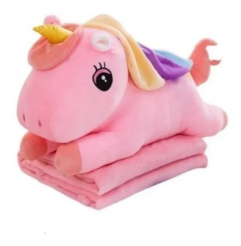 Cojín Cobija Almohada Unicornio.