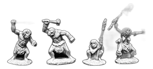 Reaper Miniatures Cavernícola Pack (4 Piezas) #02395 Metal Sin Pinta