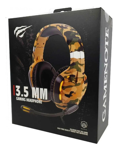 Auriculares Havit Gamer H2001d Led Usb + P2 3.5mm Camuflado Camuflado Marron Verde Negro