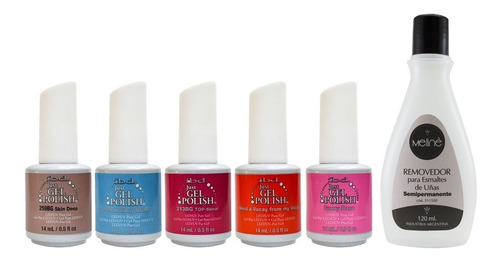 5 Esmaltes Semi Permanentes Uv/led Ibd  Surtidos + Regalo