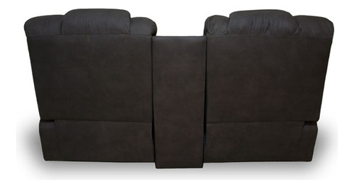 Sofá Reclinable Ferrara 2 Plazas Oxford | Atlas Color Marrón Diseño de la tela Liso