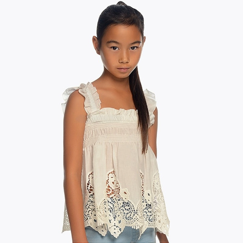 Blusa Tirantes Con Bordados Junior Niña Mayoral