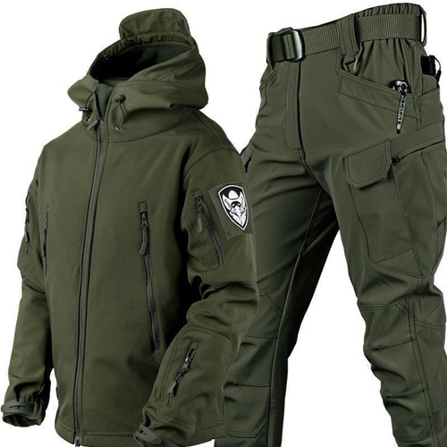 Conjunto De Chaqueta De Lana Polar Militar Al Aire Libre [u]