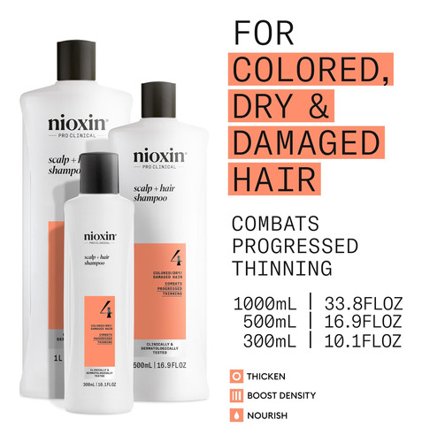 Shampoo Nioxin System 4 Scalp + Espessamento De Cabelo 300ml