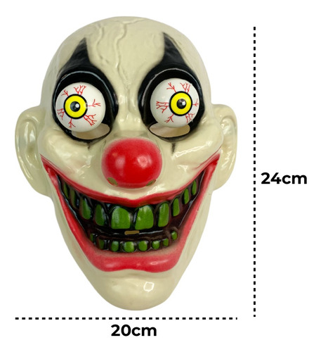 Mascara Monstro Zumbi Olho Saltado Com Mola Terror Festa