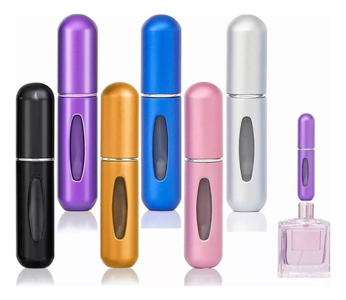 6pzs Mini Atomizador Para Perfume Recargable Capsula Viaje