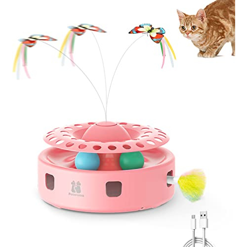 Potaroma Cat Toys 3 En 1 Juguete Interactivo Automático Par