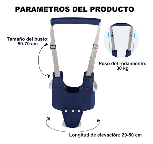 Arnes Para Caminar Bebé, Cinturón Asistente Ajustable,