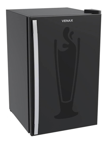 Cervejeira Venax Black 100l Com Led Azul Preto Fosco 220v Cor Preta