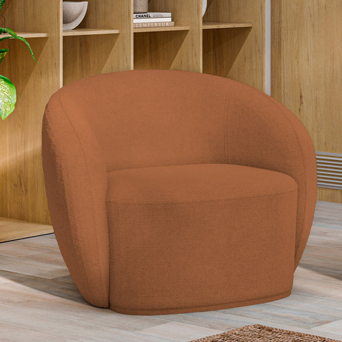 Kit 02poltronas Decorativa Sala Estar Lyam Decor Gliese Bouclê Mostarda