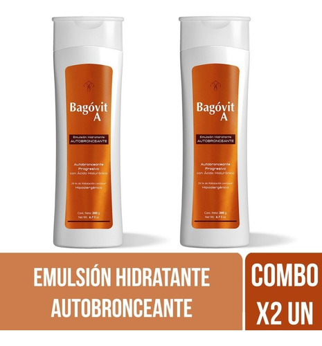 Autobronceante Bagovit A Bronceado Progresivo Combo X 2