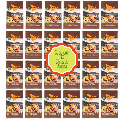 Caixa C/ 30 Chips De Batata Mexicana Sabor Cebola (20g)