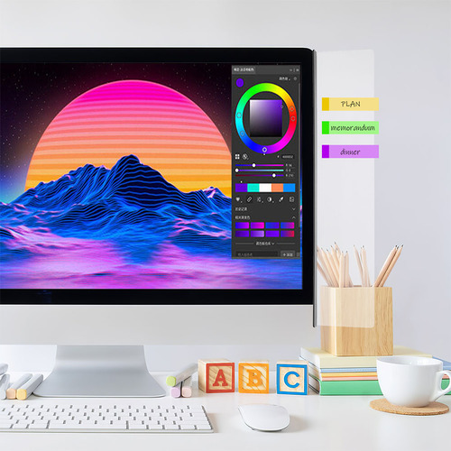 Tablero De Notas Transparente Para Monitor De 6 Piezas: Pant