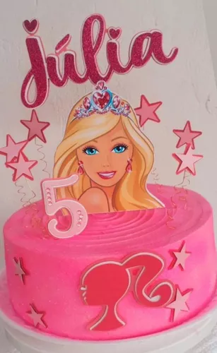 Topo De Bolo Barbie Topper De Bolo Personalizado Nome Idade