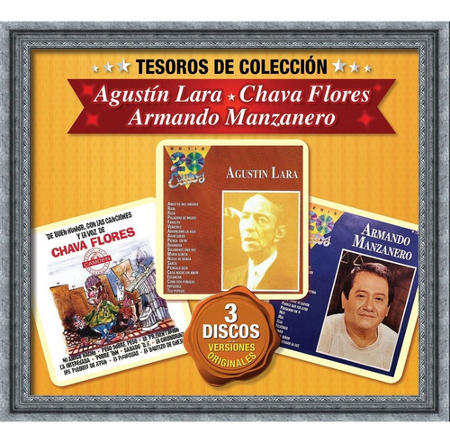 Tesoros De Colección Agustín Lara/chava Flores/ 3 Cd´s