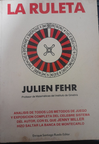Libro La Ruleta De Julien Fehr Profesor De Matem De Ginebra