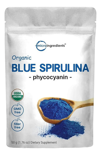 Polvo Espirulina Azul 50 Porciones 1000mg Ultra Concentrado