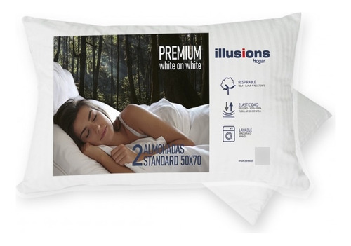 Oferta 02 Pack Almohadas Marca Illusion 50x70