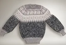 Comprar Sweater Lana De Alpaca Llamitas Y Hojas Niños Talle 2