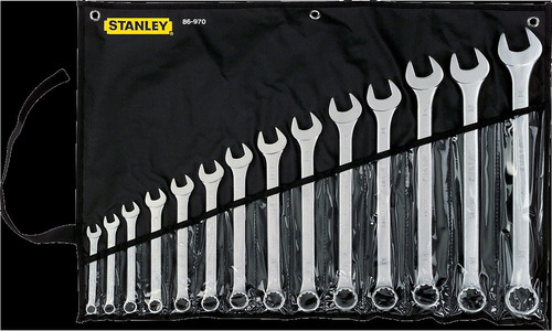 Imagen 1 de 2 de Juego De 14 Llaves Combinadas (3/8-1 1/4) Stanley 86-970