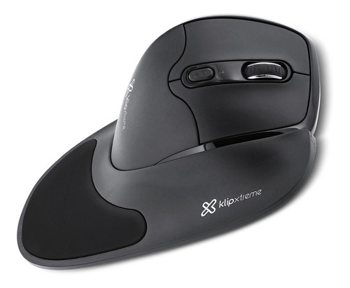 Mouse sem fio Ergonom Semi Vert com teclado colorido preto Klipxtreme Kmw-750