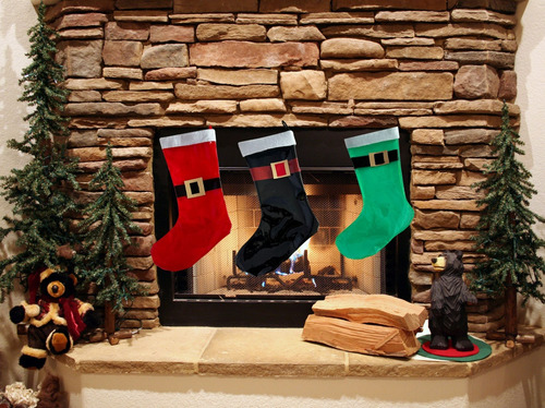 Bota Navideña Decorativa Dulcero Para Colgar 12 Piezas Color Mix Santa
