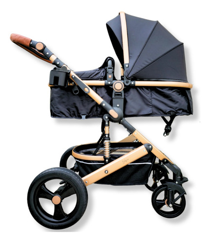 Carriola Travel System 3en1 Autoasiento Carriola Y Bambineto Color Negro Chasis Color