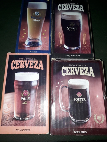 04 Vasos De Cerveza De Coleccion Planeta En Caja