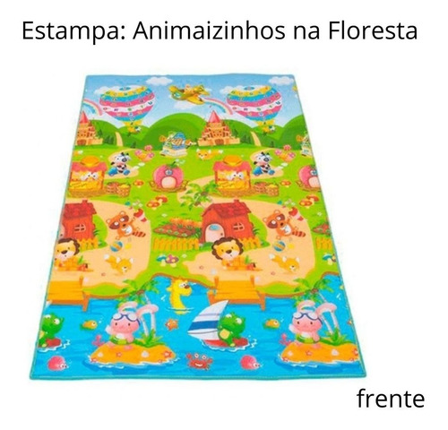 Imagem 2 de 9 de Tapete Emborrachado Infantil Grande Dupla Face Impermeável