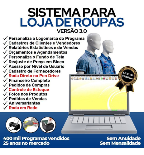 Sistema Para Loja De Roupas Pedido Vendas + Financeiro V3.0