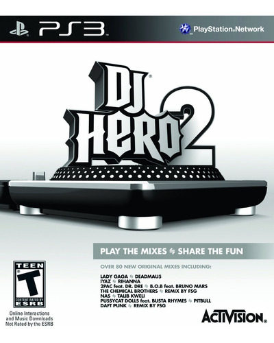 Jogo Dj Hero 2 Playstation 3 Ps3 Original Mídia Física Game