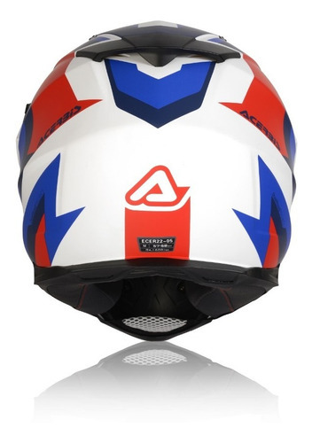 Casco Flip Fs-606 Blanco/azul/rojo M