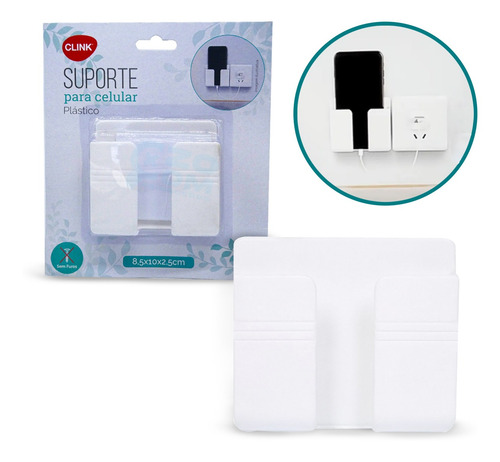 Suporte Porta Celular Adesivo Perto Da Tomada Para Carregar