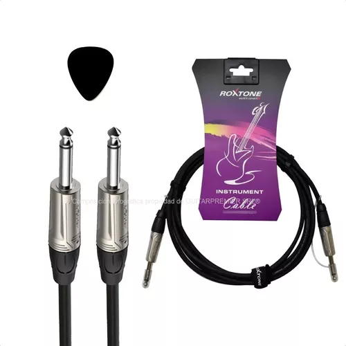 Cable Plug Guitarra Bajo Teclado Ficha Premium 6 Mts + Pua