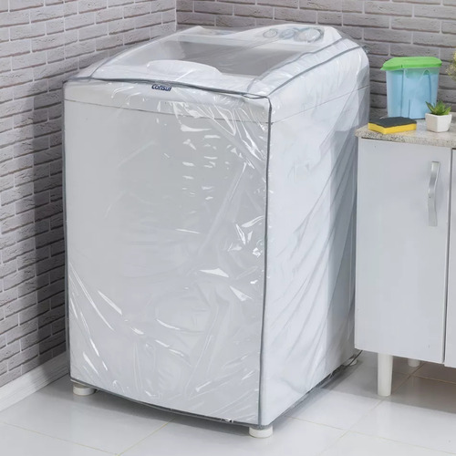 Capa Máquina De Lavar Roupas Pvc Transparente G 12kg À 16kg Ntb