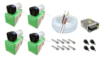 Comprar Kit P\u002F Instalação 4 Câmeras C\u002F Cabo Cftv Fonte E Conectores