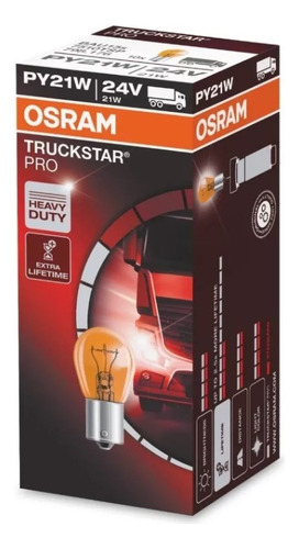 10 Lâmpadas Osram Truckstar Pro - Caminhões 24v 21w - Os7510